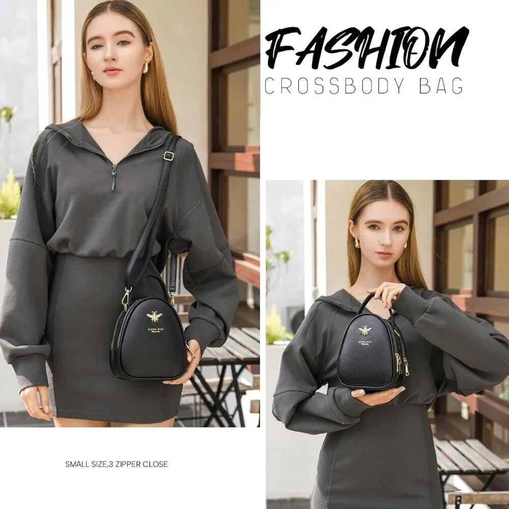 Small Crossbody Bag Faux Leather Women Shoulder Purse Handbag Wallet